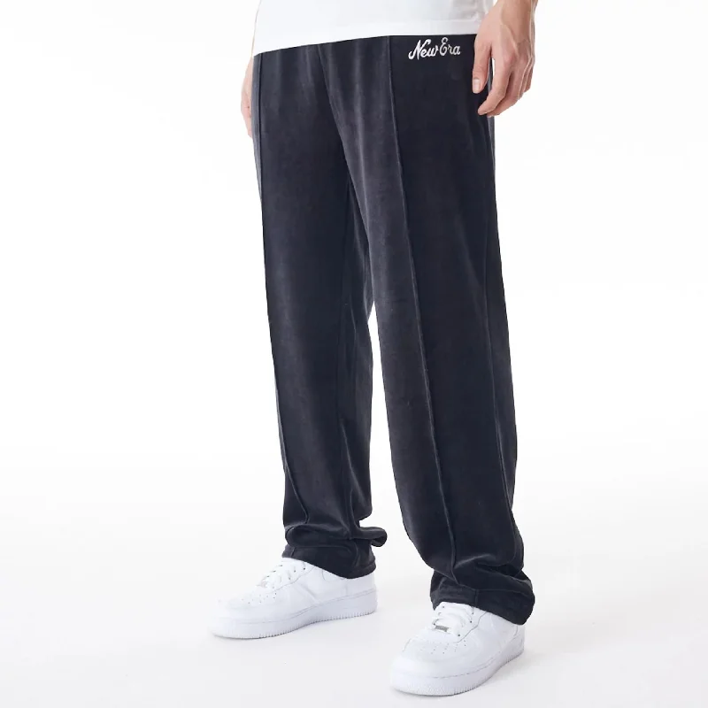 Versatile Men's ShortsNew Era Velour Black Track Joggers