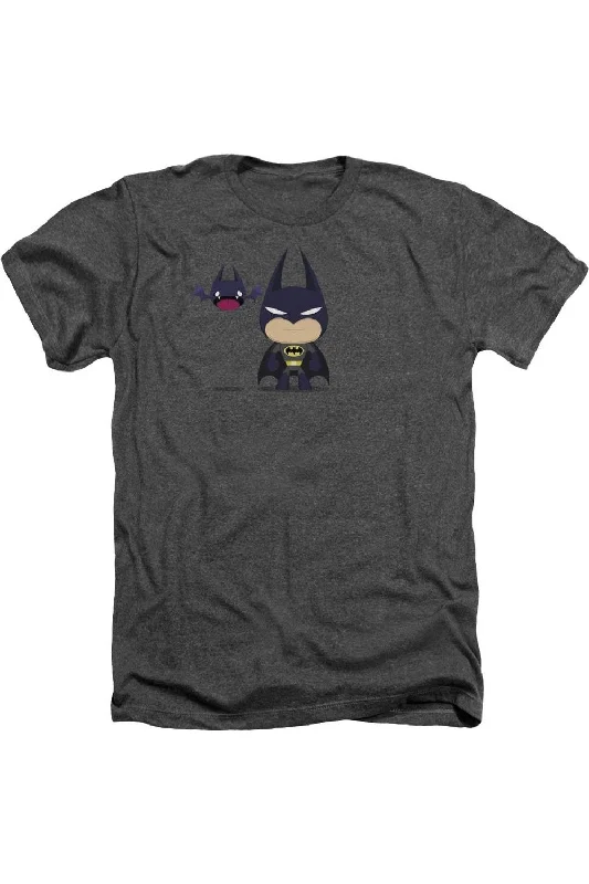 Men's Shirts with Asymmetrical HemlinesBatman Cute Batman Adult Heather Tee / T-Shirt Men's Shirts with Asymmetrical HemlinesBatman Cute Batman Adult Heather Tee / T-Shirt