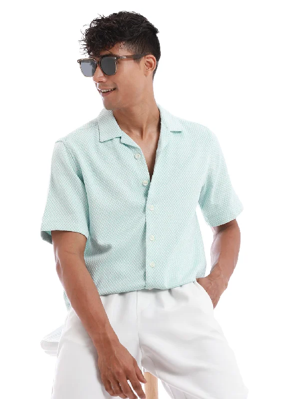 Men's Moisture-Wicking Shirts for All-Day ComfortSkylight Blue Zig Zag Shirt