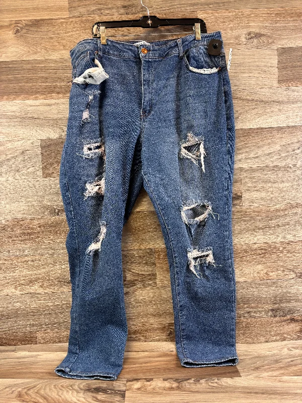 Everyday Casual Men's JeansJeans Straight By Cmf In Blue Denim, Size: 22