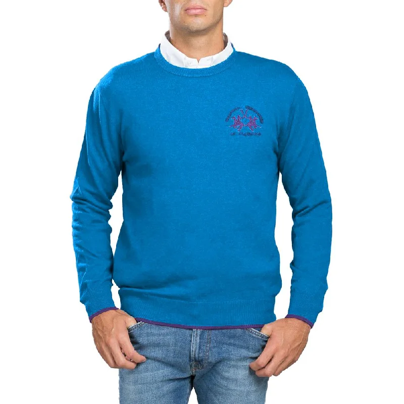 Men's Sweaters with Checkerboard PatternsLa Martina Acrylic Men's Sweater