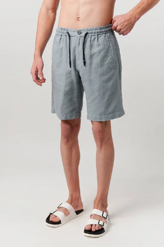 Men's Swim Trunks for SwimmingLinen Blend Shorts - Ocean Blue