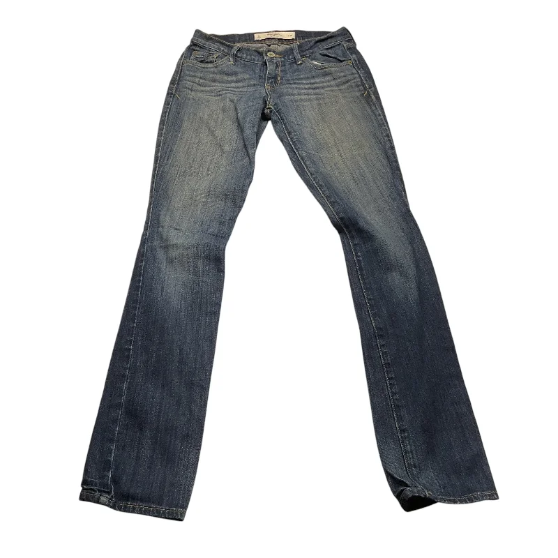 Mid-Waisted Men's JeansJeans Skinny By Abercrombie And Fitch In Blue Denim, Size: 0