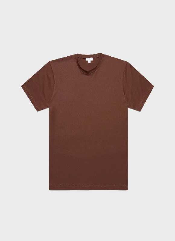 Men's Shirts with Velcro ClosuresMen's Riviera Midweight T-shirt in Cocoa Brown