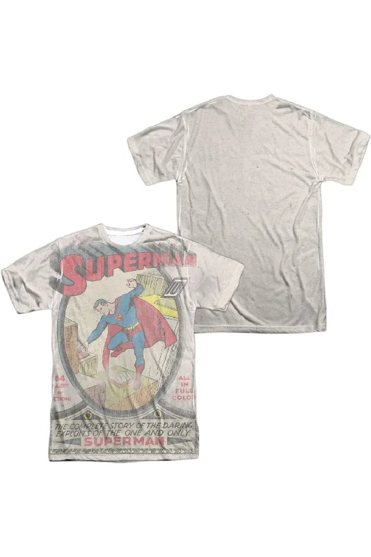 Men's Shirts with Embellished SleevesDC Comics Superman #1 Distressed (Front/Back Print) Short Sleeve Adult 100% Poly Crew Tee / T-Shirt Men's Shirts with Embellished SleevesDC Comics Superman #1 Distressed (Front/Back Print) Short Sleeve Adult 100% Poly Crew Tee / T-Shirt