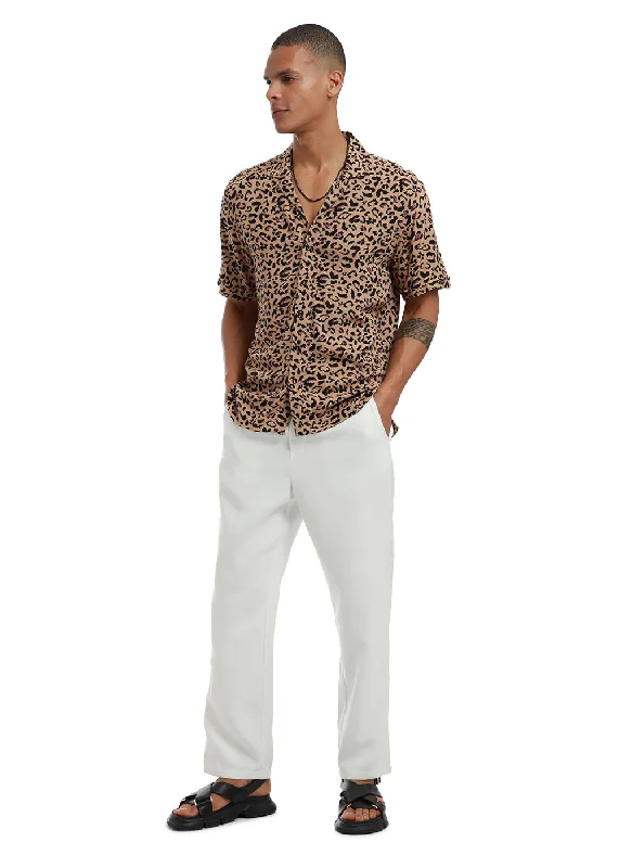 Men's Essential Dress Shirts for Everyday WearAnimalistic Print Half sleeve shirt