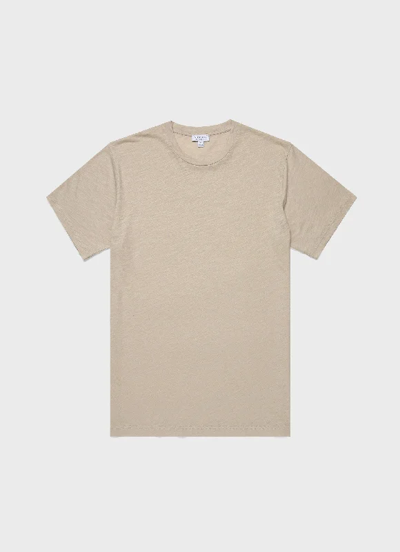 Men's Shirts with Belt AttachmentsMen's Cotton Linen T-shirt in Ash Grey