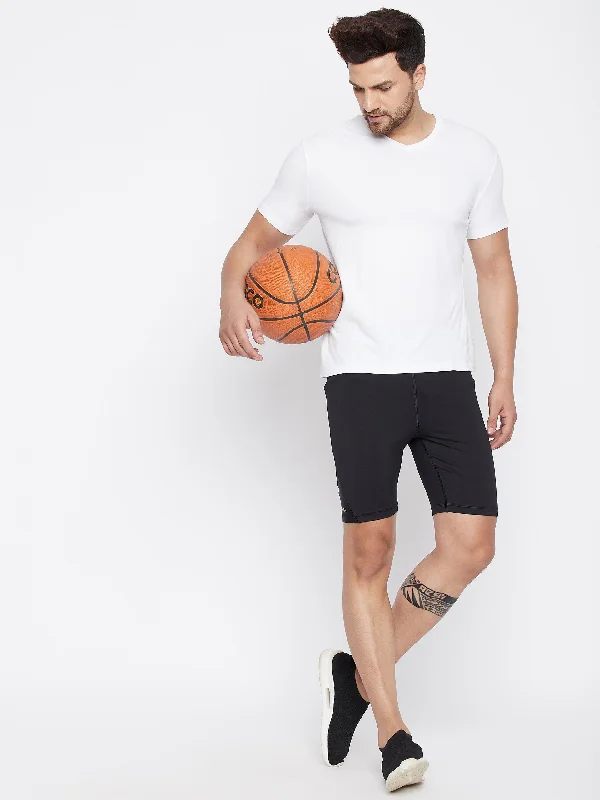 Warm Men's Fleece-Lined PantsJUMP USA Men Black Active Wear Tights