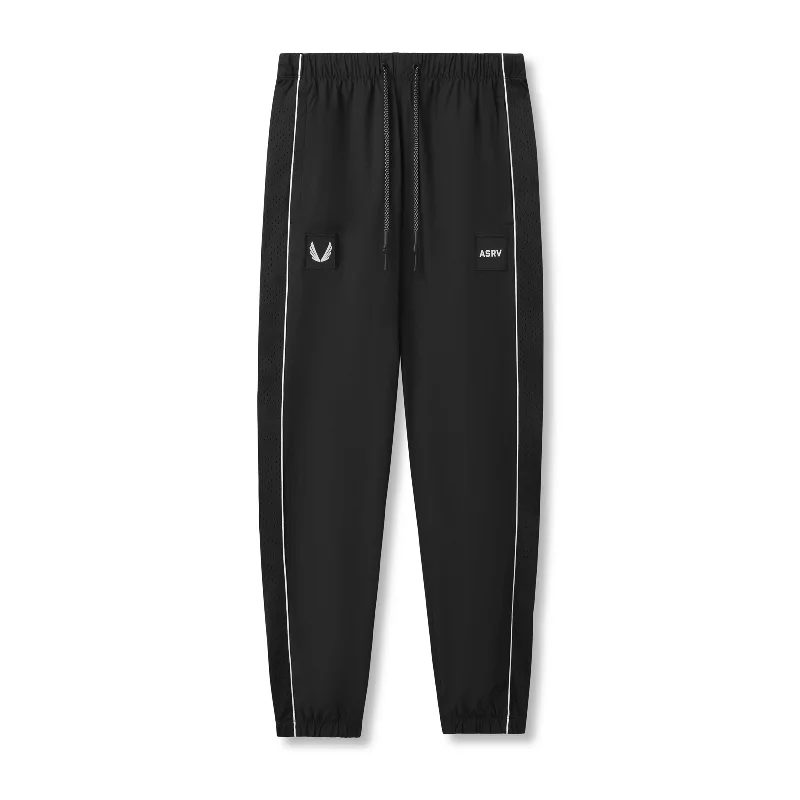 Men's Pants with Embroidered Designs0796. Ripstop Oversized Track Pant - Black "Patch"