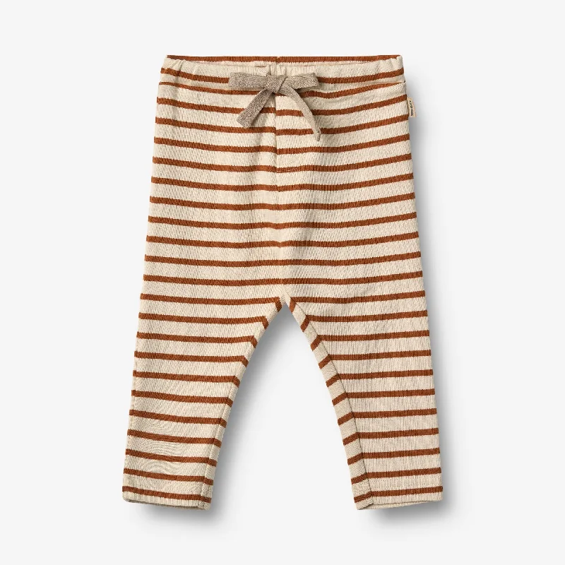 Men's Pants with Antimicrobial TreatmentJersey Pants Manfred - warm caramel stripe