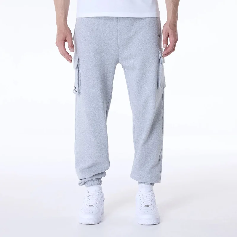 Men's Pants with Deep PocketsNew Era Script Grey Fleece Joggers