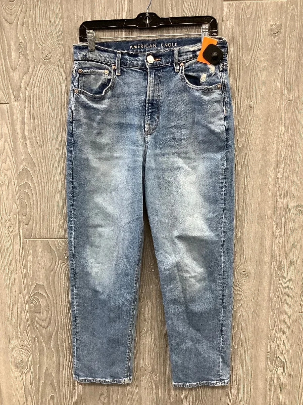 Mid-Waisted Men's JeansJeans Straight By American Eagle In Blue, Size: 8