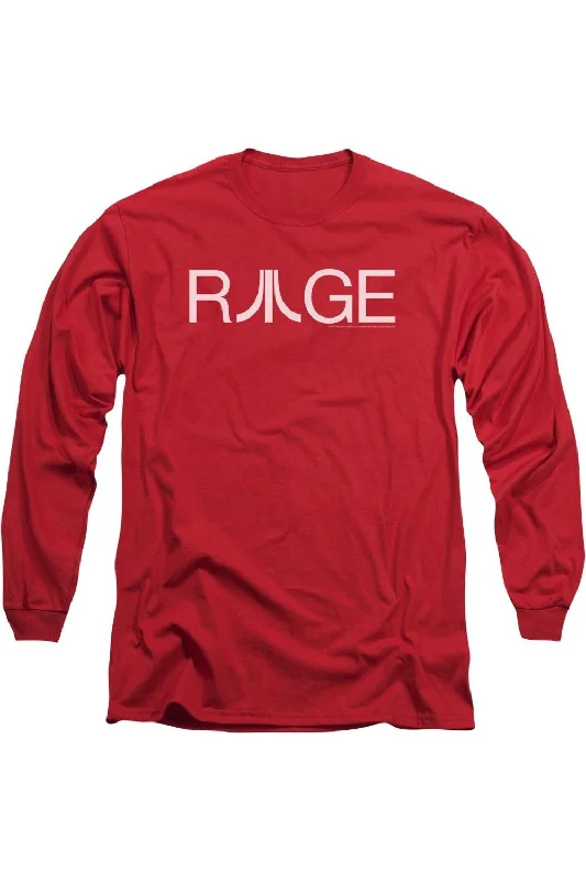 Men's Shirts with Rounded HemlinesAtari Rage Long Sleeve Adult Tee / T-Shirt