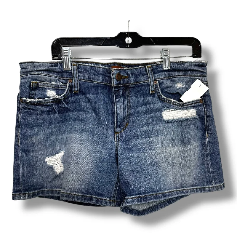 Casual Ripped Men's JeansShorts By Joes Jeans In Blue Denim, Size: 10