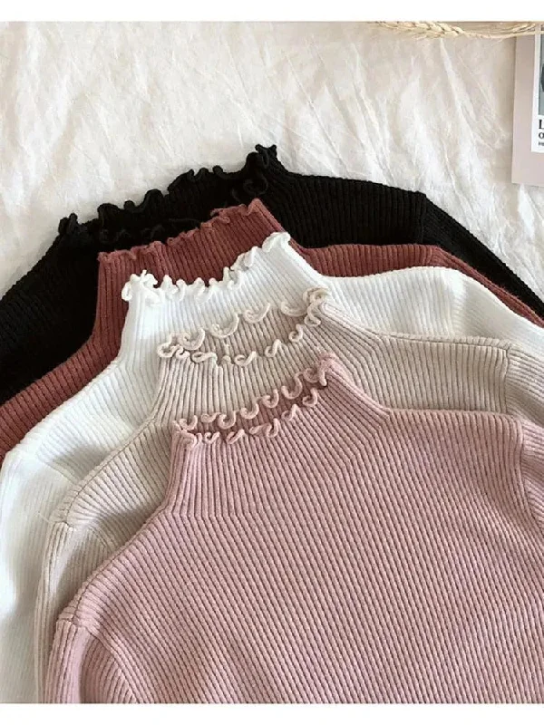 Casual Men's Pullover SweatersTurtleneck Women Knitted Sweater