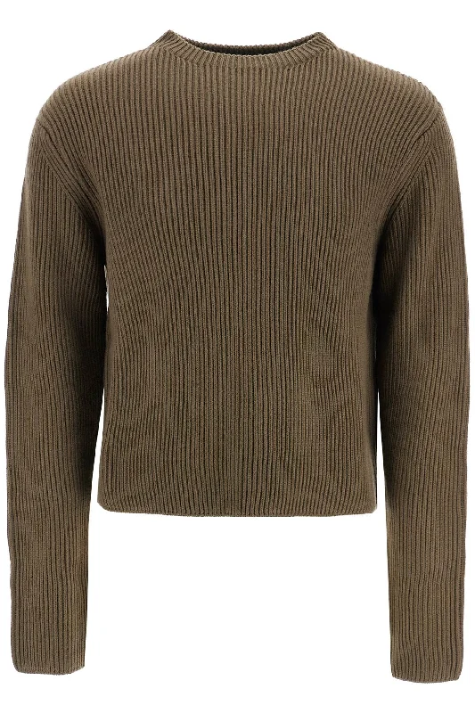 Men's Sweaters with Zip-Up CollarsRier Men's Ribbed Wool Pullover Sweater