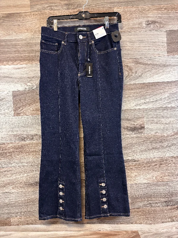Wide-Leg Men's JeansJeans Cropped By Express In Blue Denim, Size: 6
