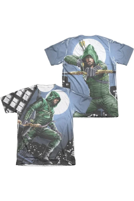 Men's Shirts with Spread CollarsArrow Night Watch (Front/Back Print) Adult Poly/Cotton Short Sleeve Tee / T-Shirt Men's Shirts with Spread CollarsArrow Night Watch (Front/Back Print) Adult Poly/Cotton Short Sleeve Tee / T-Shirt