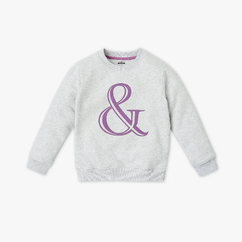 Men's Shirts with Mock NecksGirl's Regular Fit Graphic Sweat Tee
