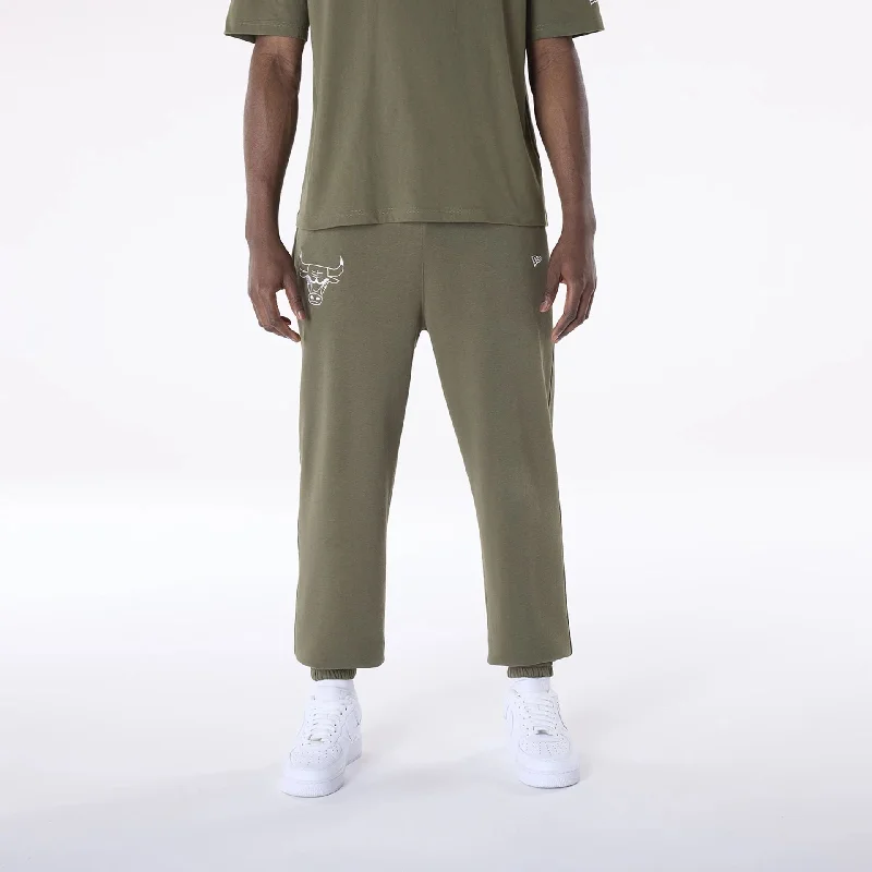 Men's Elastic-Waisted Pants for Easy MovementChicago Bulls NBA League Essential Green Fleece Joggers