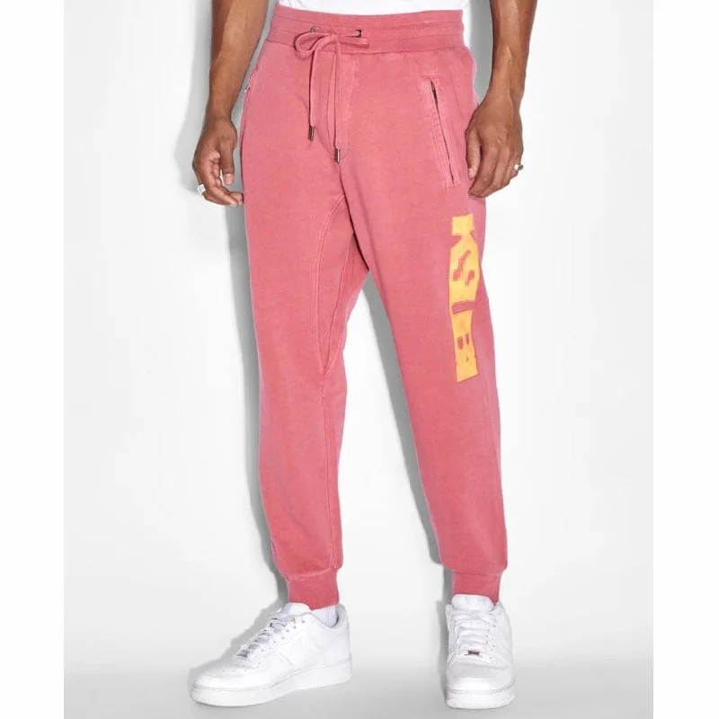 Men's Solid-Colored Pants for VersatilityKsubi Pixel Sign Restore Trak Sundown Sweatpants (Red) MSP23PA007