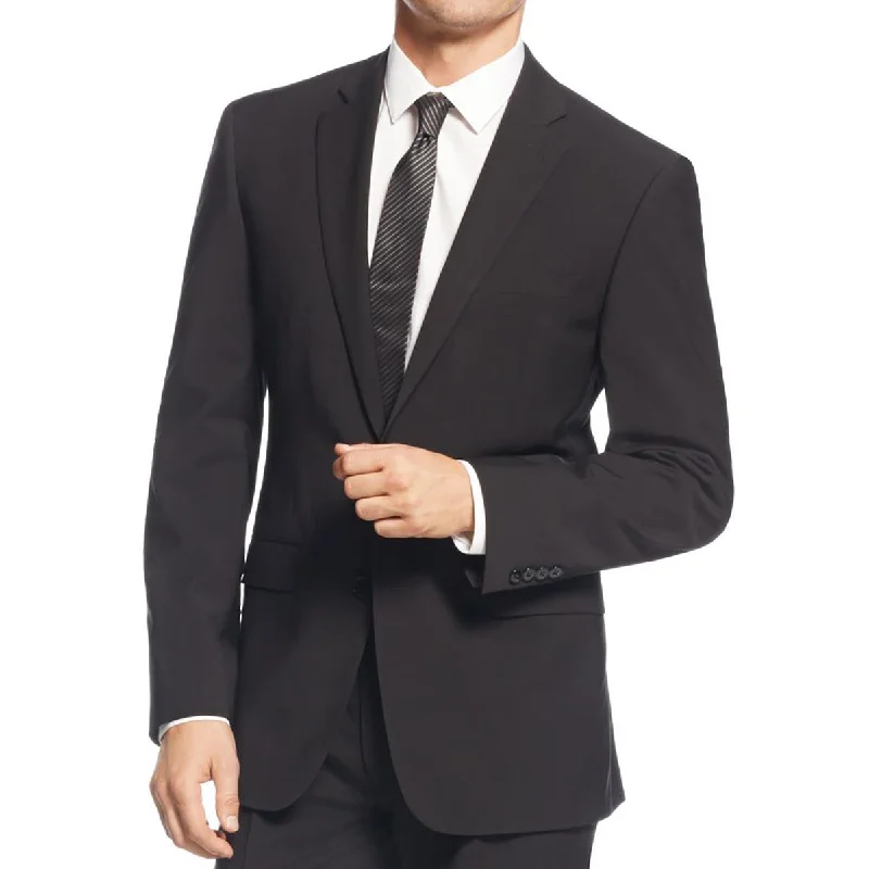 Mens Wool Blend Extra Slim Fit Two-Button Blazer