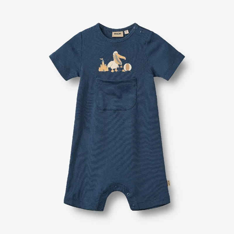 Men's Pants with Wrinkle-Resistant FabricPlaysuit S/S Per - blue waves