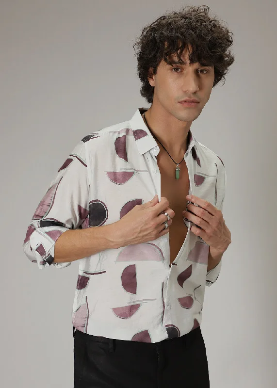 Men's Weekend Shirts for Leisurely OutingsGeometric Print Shirt