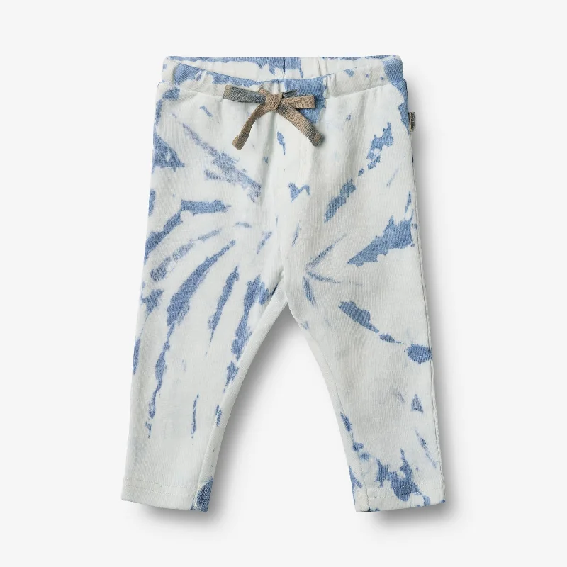 Casual Men's ChinosJersey Pants Manfred - blue tie dye