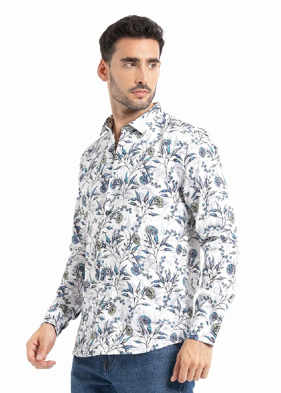 Men's Golf Shirts for On-Course StyleLobelia Floral Printed Shirt