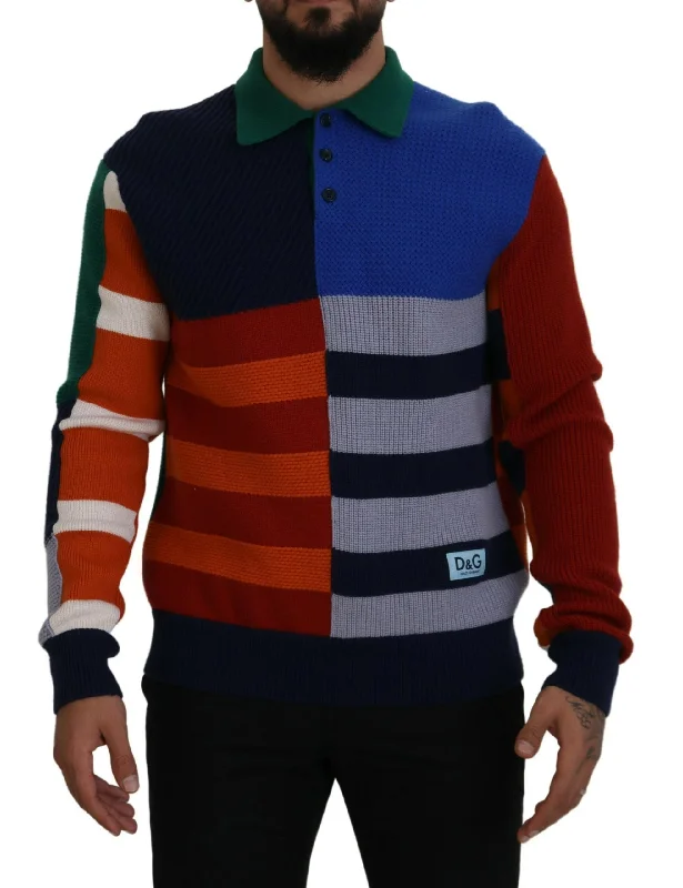 Men's Sweaters with Fair Isle PatternsDolce & Gabbana Pullover Sweater in Men's Stripes Men's Sweaters with Fair Isle PatternsDolce & Gabbana Pullover Sweater in Men's Stripes