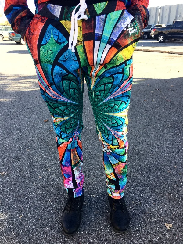 Men's Relaxed-Fit Pants for ComfortOptical Stained Glass Unisex Joggers