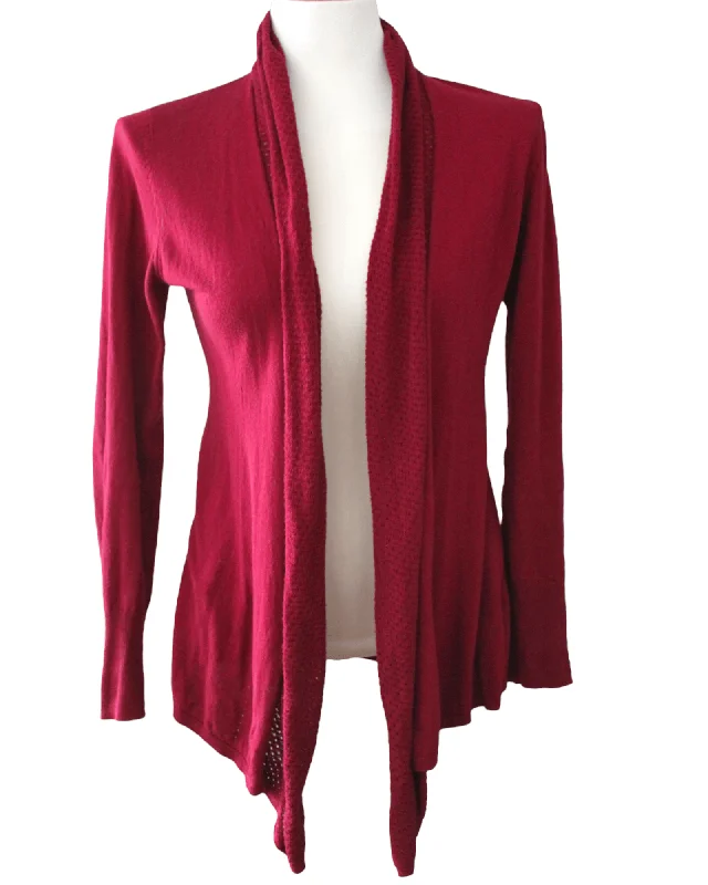 Men's Sweaters for Cold WeatherDark Autumn Burgundy Cardigan