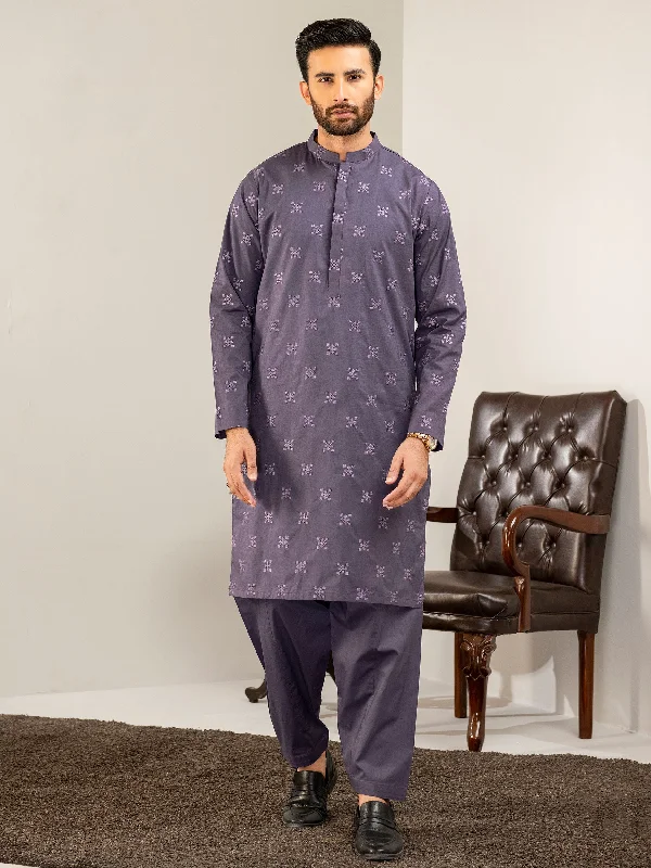 Embroidered Cotton Suit