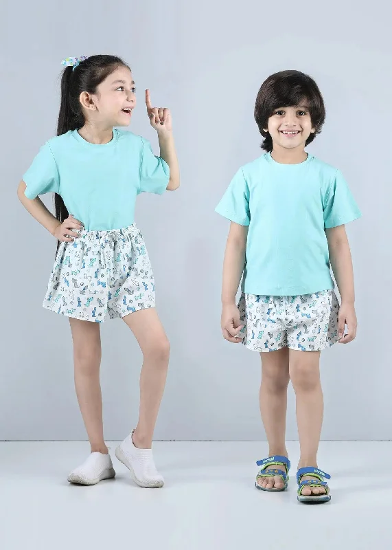 Men's Dress Pants for Special OccasionsSnooze Lazy Dog Blue Cotton Shorts Unisex (1 to 14 Years)