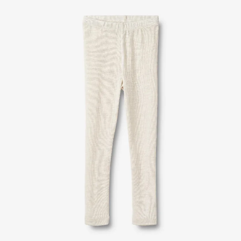 Men's Bike Shorts for CyclingWool Leggings Agi - eggshell melange