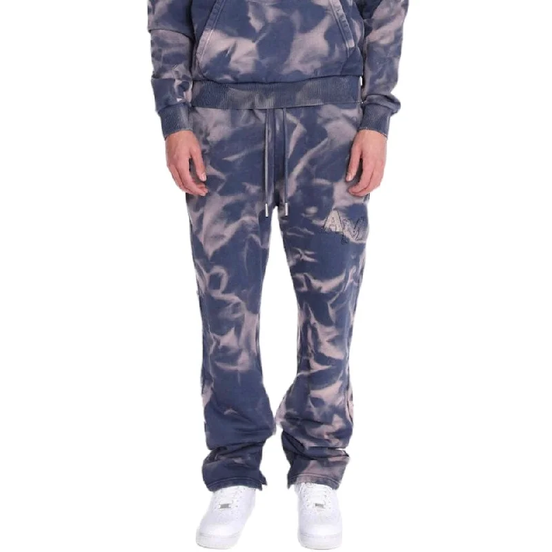 Men's Patterned Pants with PlaidsAmicci Rezaro Washed Joggers (Navy) AM025NAVS
