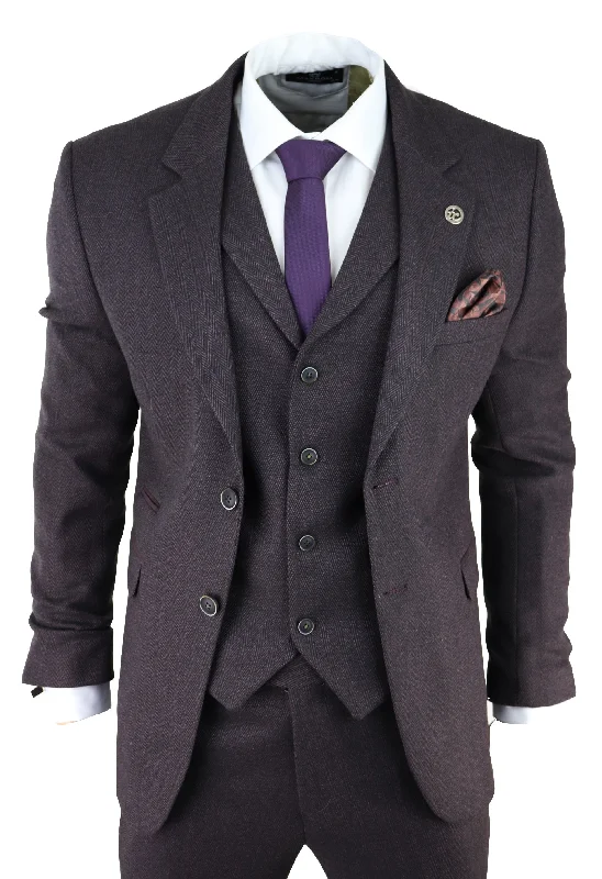 AK-05 Herringbone Tweed 3 Piece Suit