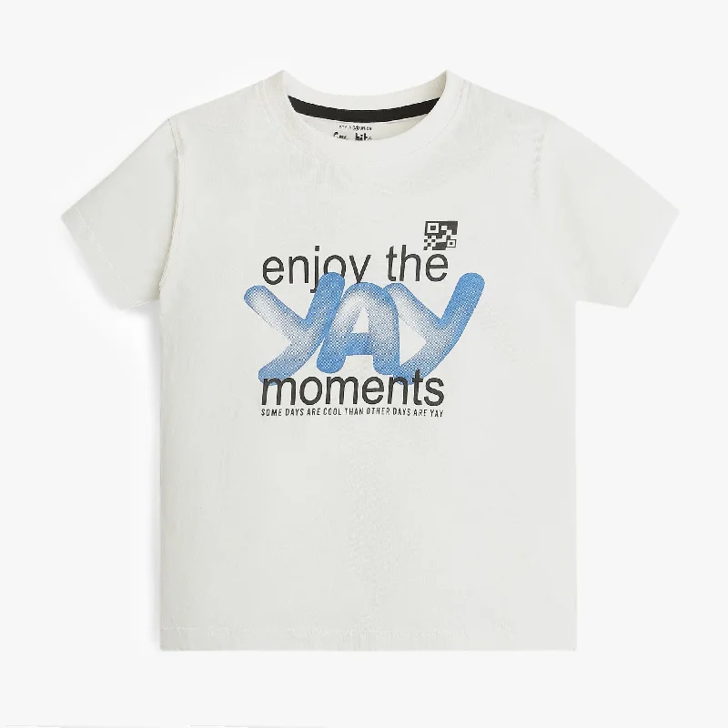 Classic Men's Button-Up ShirtsBoys Graphic Crew Neck Graphitee enjoy the YAY Moments T-Shirt Classic Men's Button-Up ShirtsBoys Graphic Crew Neck Graphitee enjoy the YAY Moments T-Shirt