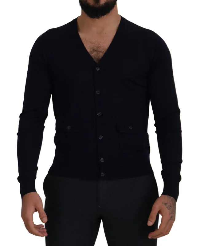 Men's Sweaters with Skinny FitsDolce & Gabbana Elegant Virgin Wool Cardigan Sweater in Men's Men's Sweaters with Skinny FitsDolce & Gabbana Elegant Virgin Wool Cardigan Sweater in Men's