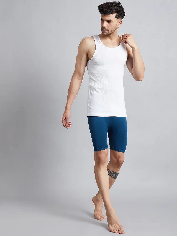 Men's Pants with UV ProtectionSeamless Solid  Men Mid Rise Active Shorts Navy