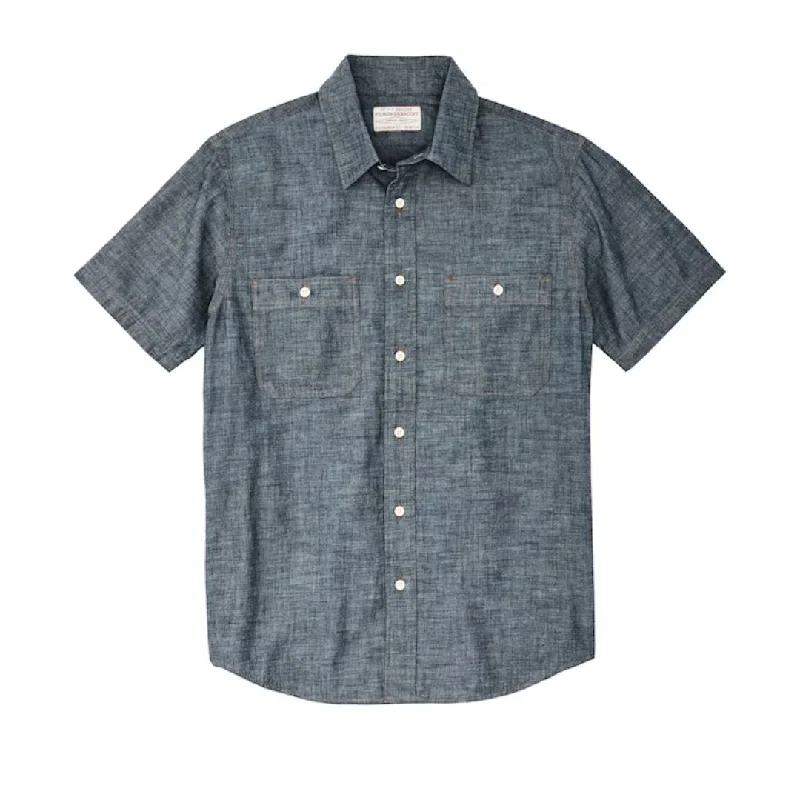 Men's Patterned Dress Shirts for a Unique TwistShort Sleeve Chambray Shirt (Indigo Chambray) Men's Patterned Dress Shirts for a Unique TwistShort Sleeve Chambray Shirt (Indigo Chambray)