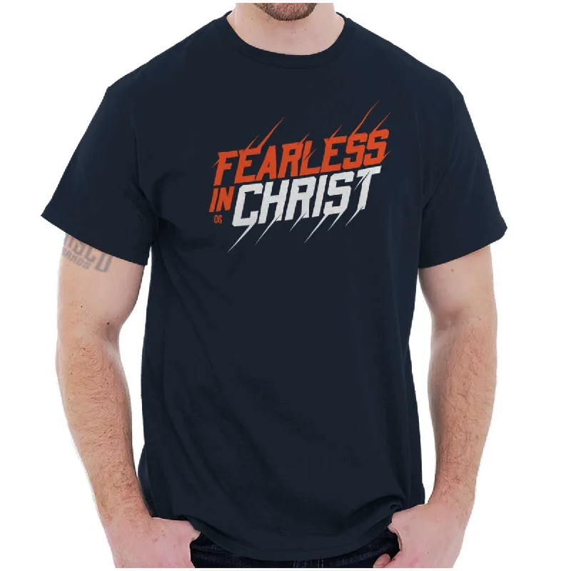 Men's Floral Print Shirts for Spring and SummerFearless in Christ T Shirt