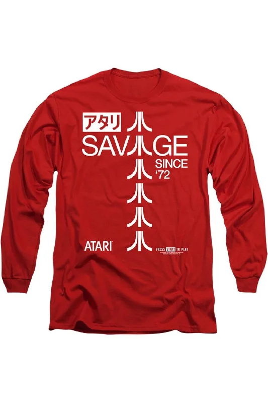 Men's Shirts with French CuffsAtari Savage 72 Long Sleeve Adult Tee / T-Shirt