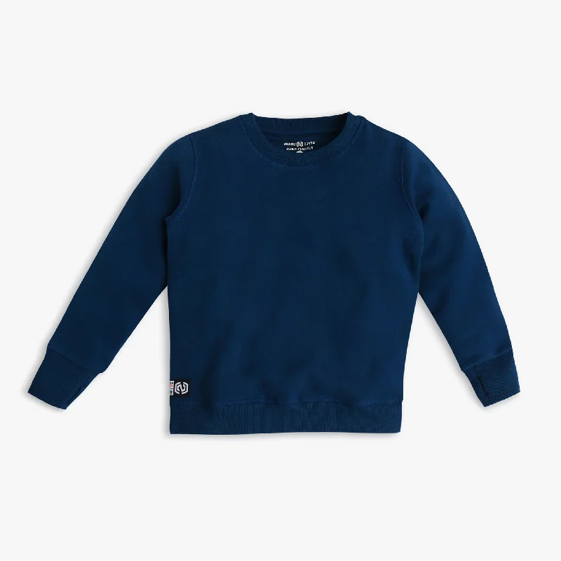 Men's Shirts with Embellished SleevesGirls Regular Fit Solid Sweat Tee