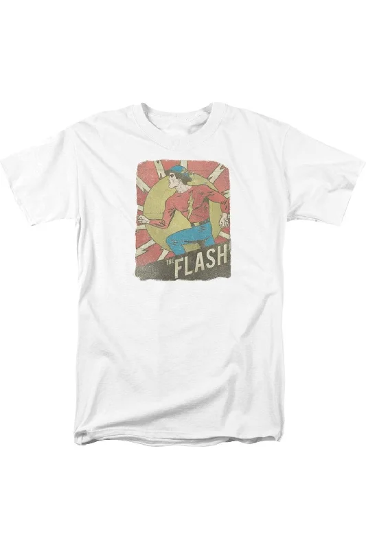 Men's Shirts for BoatingDC Comics Flash Tattered Poster Short Sleeve Adult Tee / T-Shirt Men's Shirts for BoatingDC Comics Flash Tattered Poster Short Sleeve Adult Tee / T-Shirt