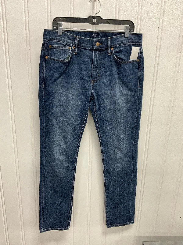 Fashion-Forward Men's JeansJeans Straight By J. Crew In Blue Denim, Size: 16