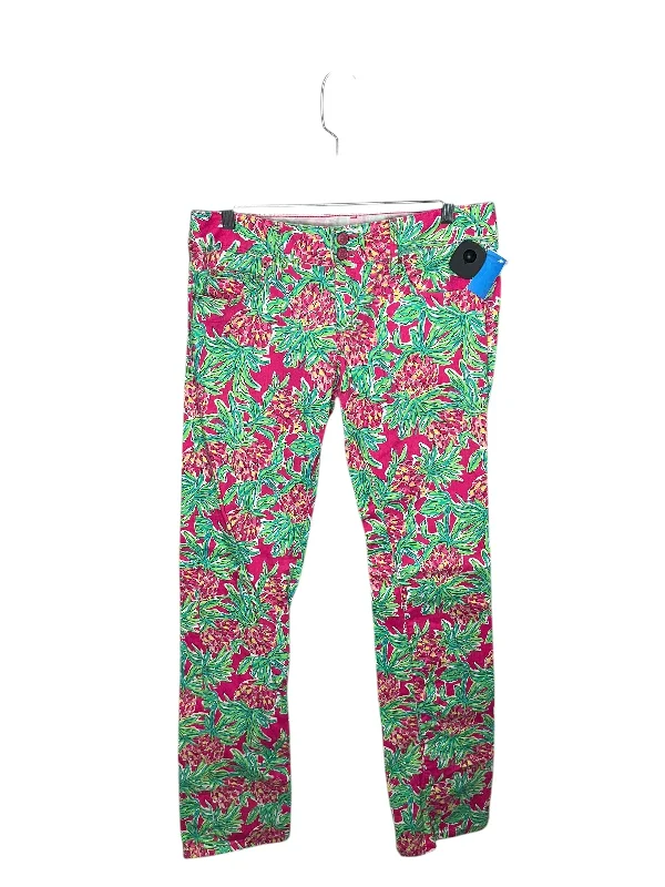 Flexible Men's JeansJeans Straight By Lilly Pulitzer In Green & Pink, Size: 6