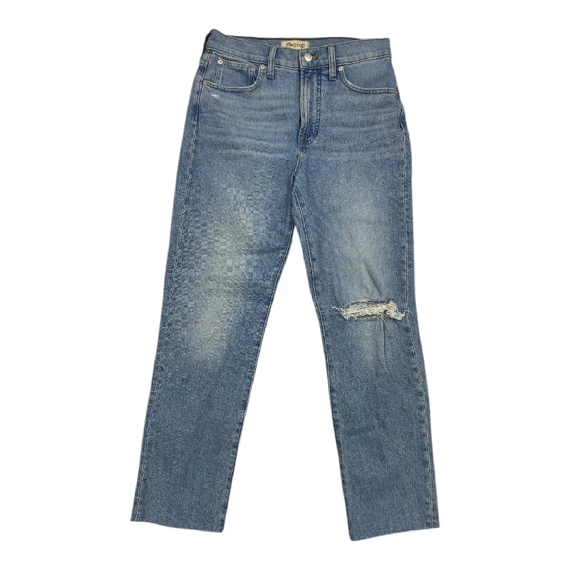 Leather Patch Men's JeansJeans Straight By Madewell In Blue Denim, Size: 4