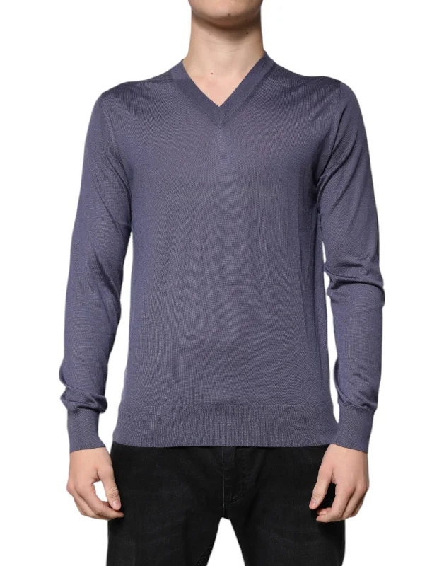 Men's Sweaters for LayeringDolce & Gabbana Cashmere V-neck Men Pullover Men's Sweater (Pre-Owned)